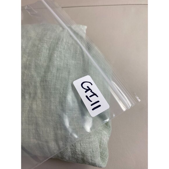 Jos. A. Bank 100% Linen Button Up Shirt Men size Medium Light Green Short sleeve - Picture 7 of 14